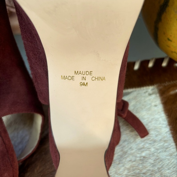 Apostrophe Genuine Suede Block Heel Slingbacks - Picture 7 of 7